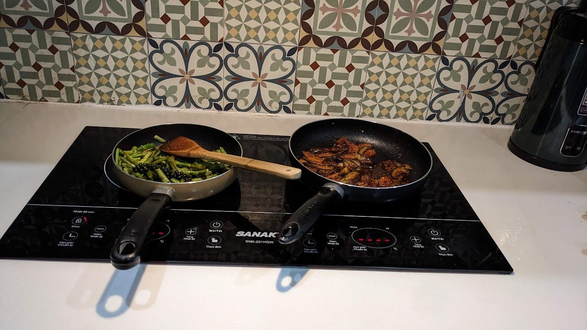cooking on stovetop