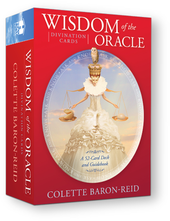 Wisdom of the Oracle card deck by Colette Baron Reid - red box with white writing