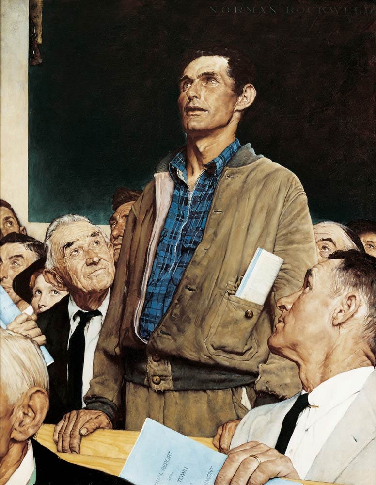 Freedom of Speech by Norman Rockwell - Facts about the Painting