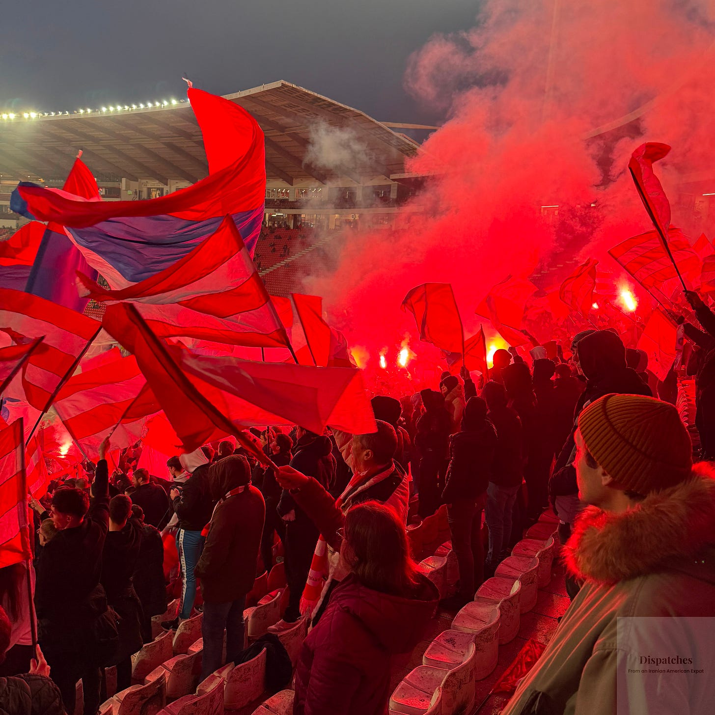 Flares in the Ultra’s stand. Illegal, but rarely enforced.