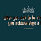 Being polite, waiting your turn, and other acts of submission