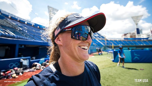 Haylie McCleney smiles during practice