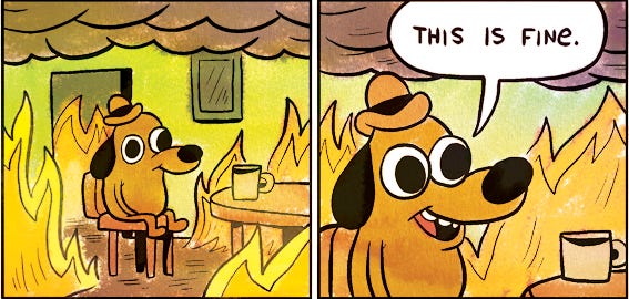 2016 update from “this is fine” dog: things are not, in fact ...