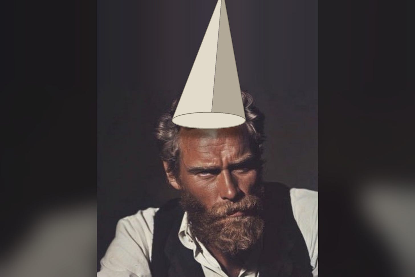 The Biblical Man logo wearing a dunce cap