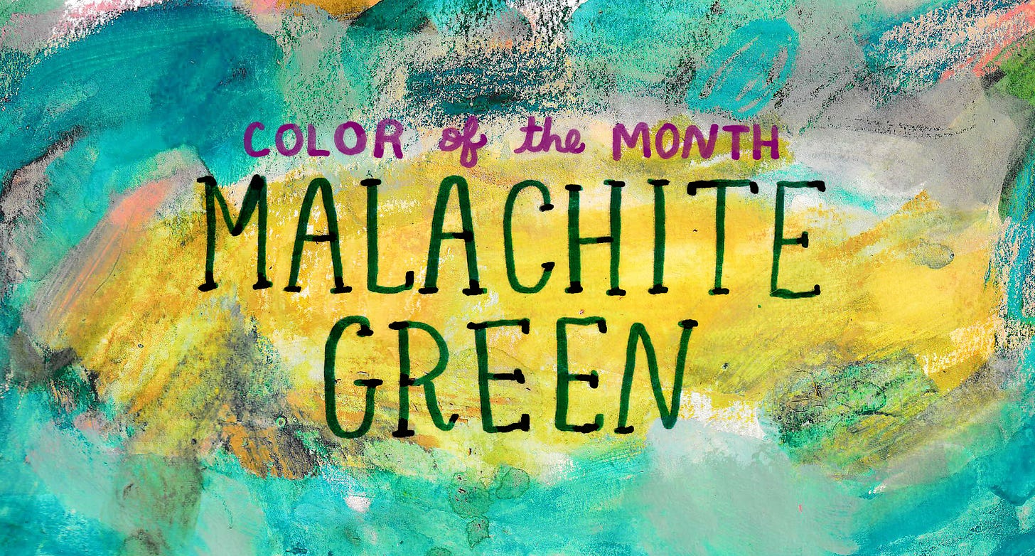 color of t he month  malachite green