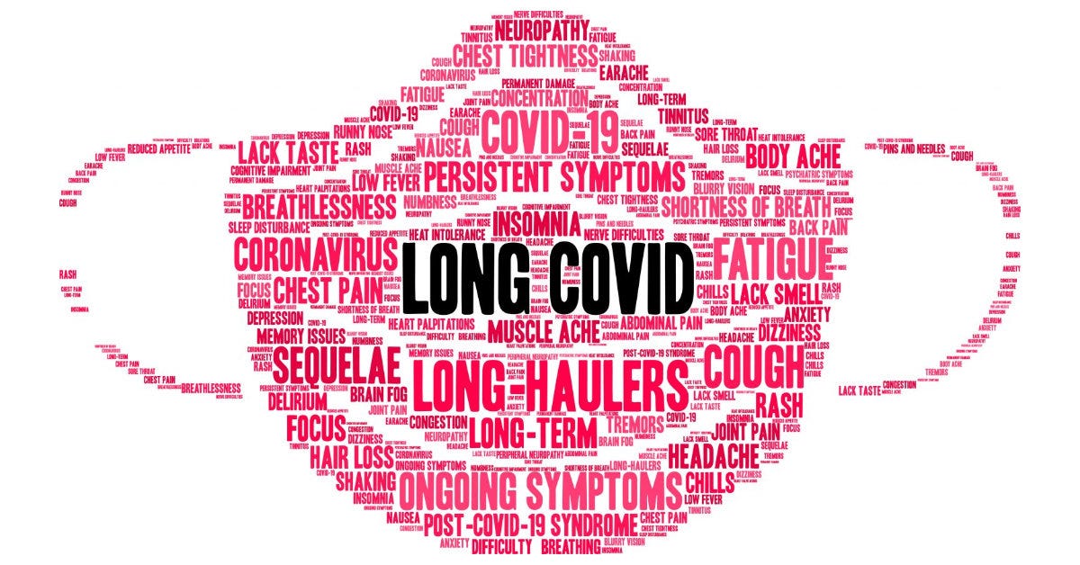 A word cloud in the shape of an earloop face mask. The main phrase is 