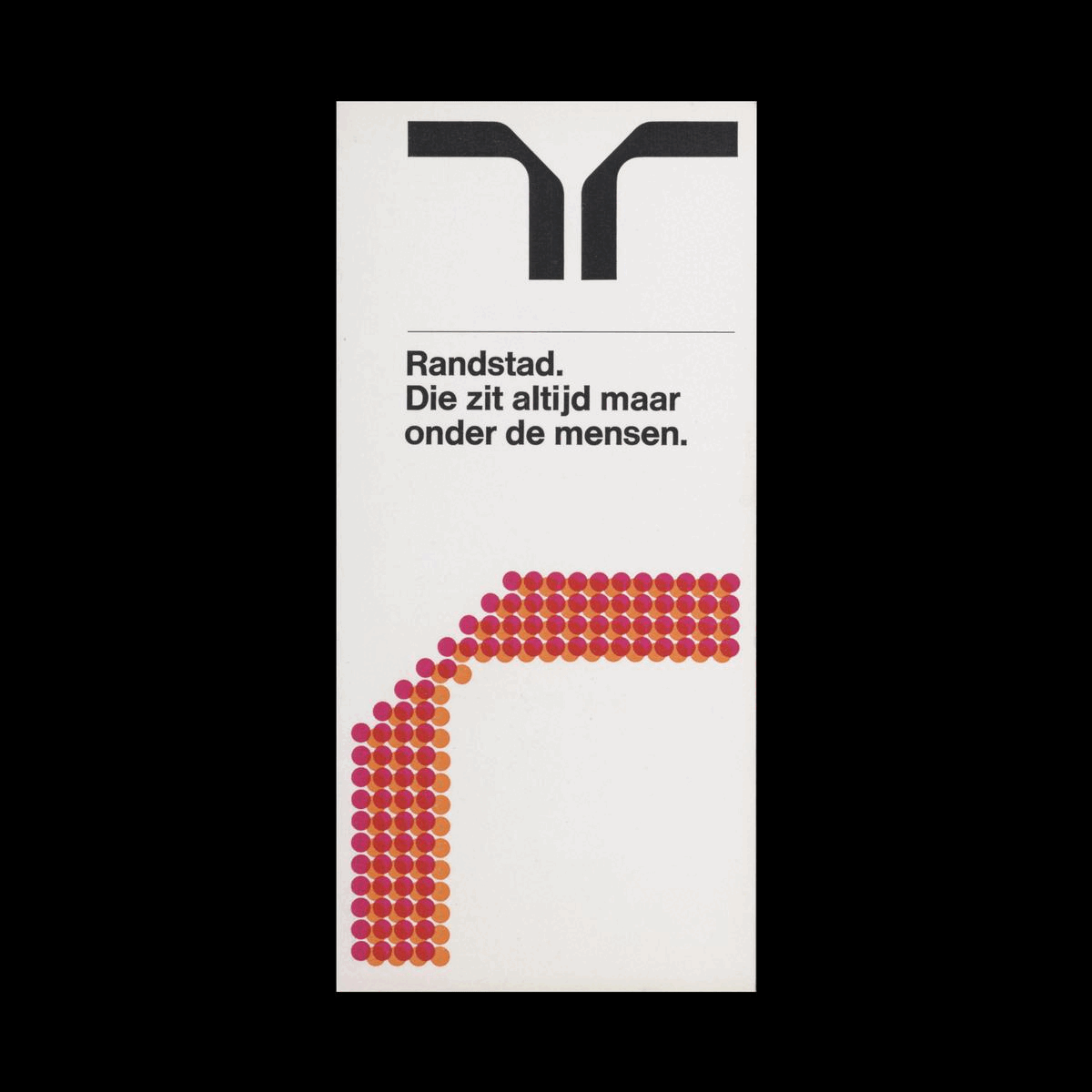 Randstad logo and flyer design by Ben Bos, Total Design, 1967, Logo Histories, LogoArchive