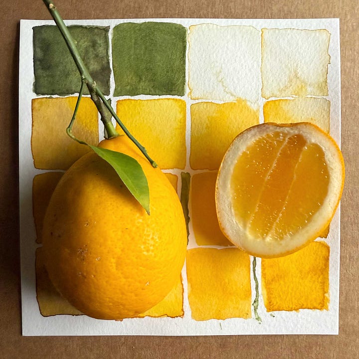lemons watercolor
