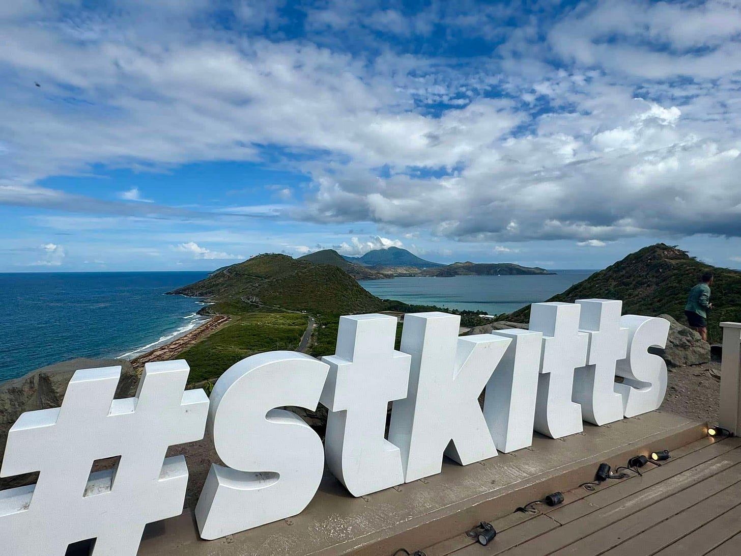 St Kitts on top of the island