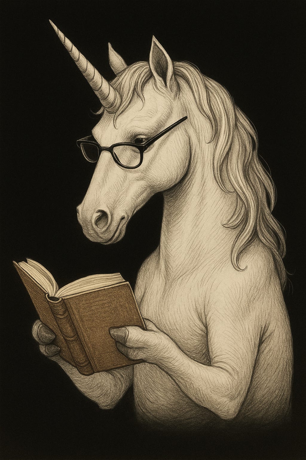Unicorn reading a book Unicorn reading a book
