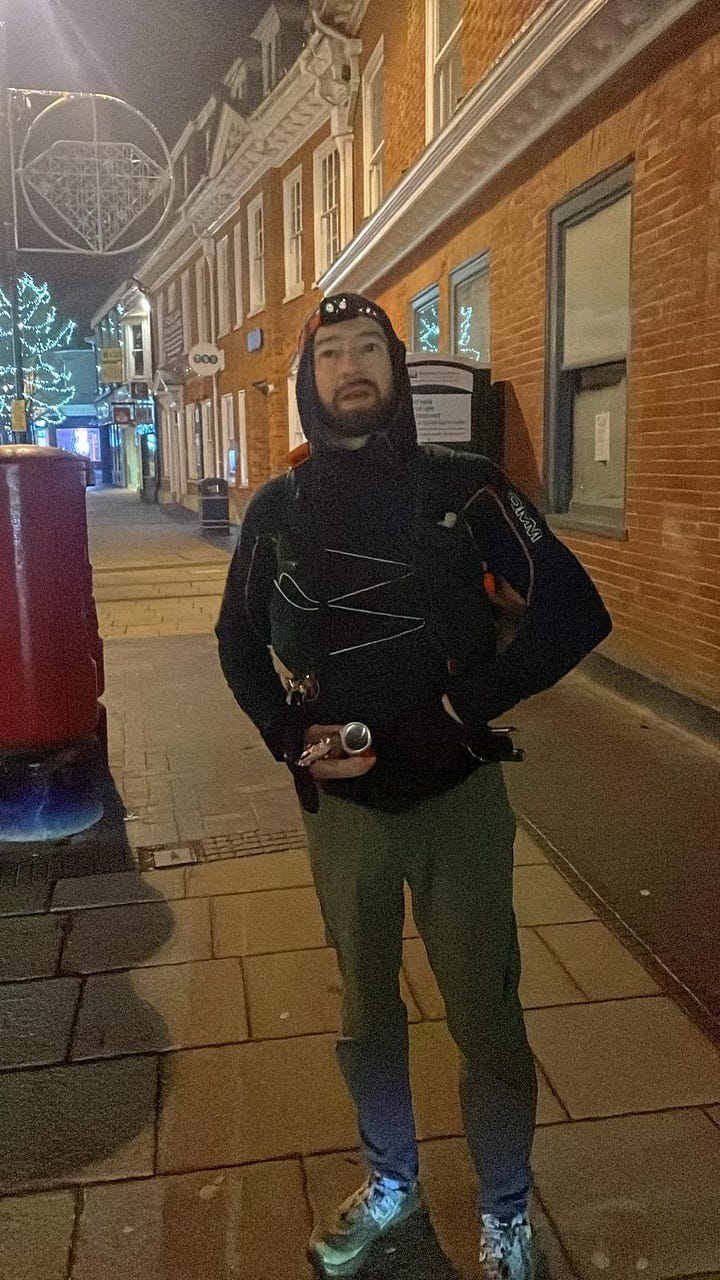 Selfie before leaving Lee then Dad catching me on Alton High St