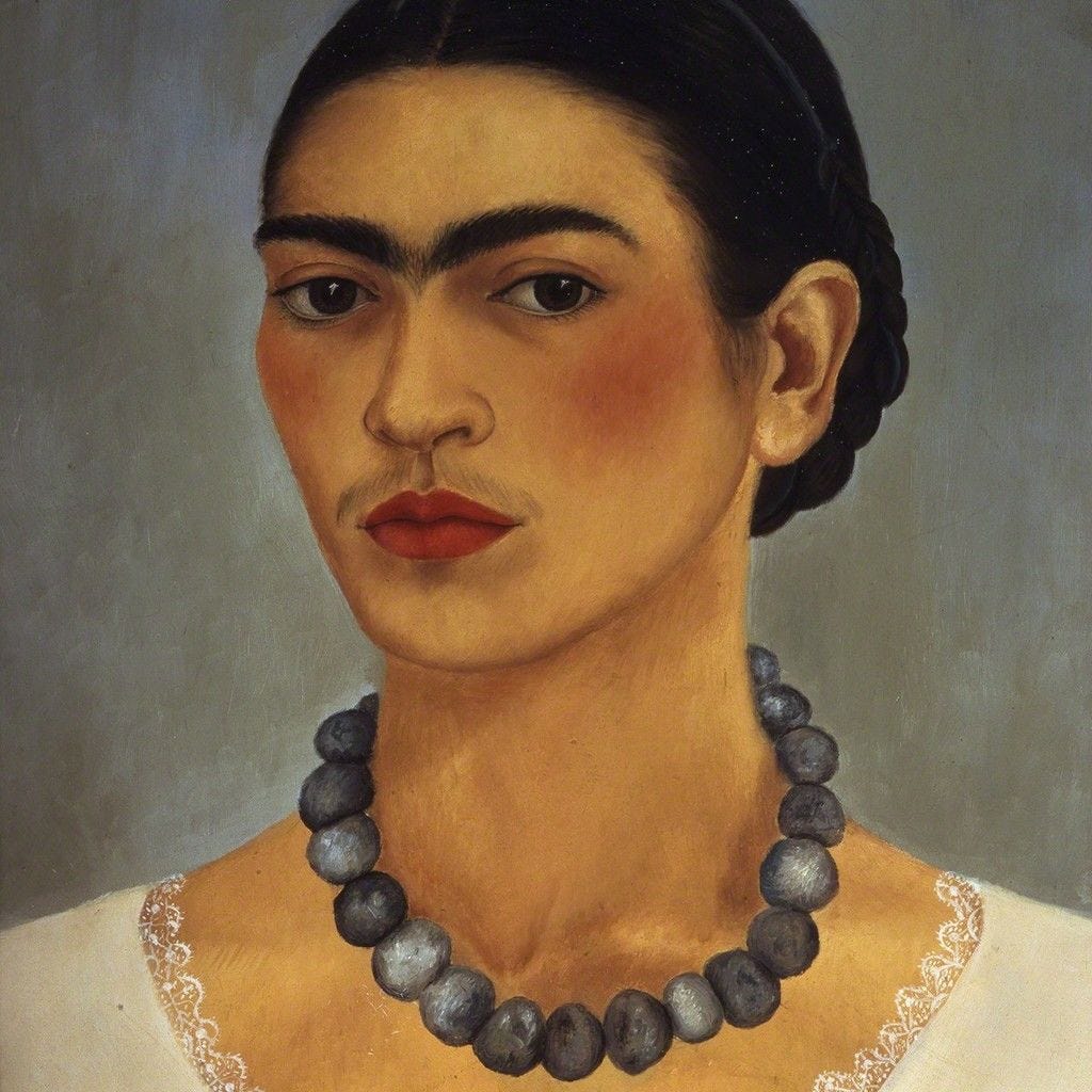 Self-portrait with necklace