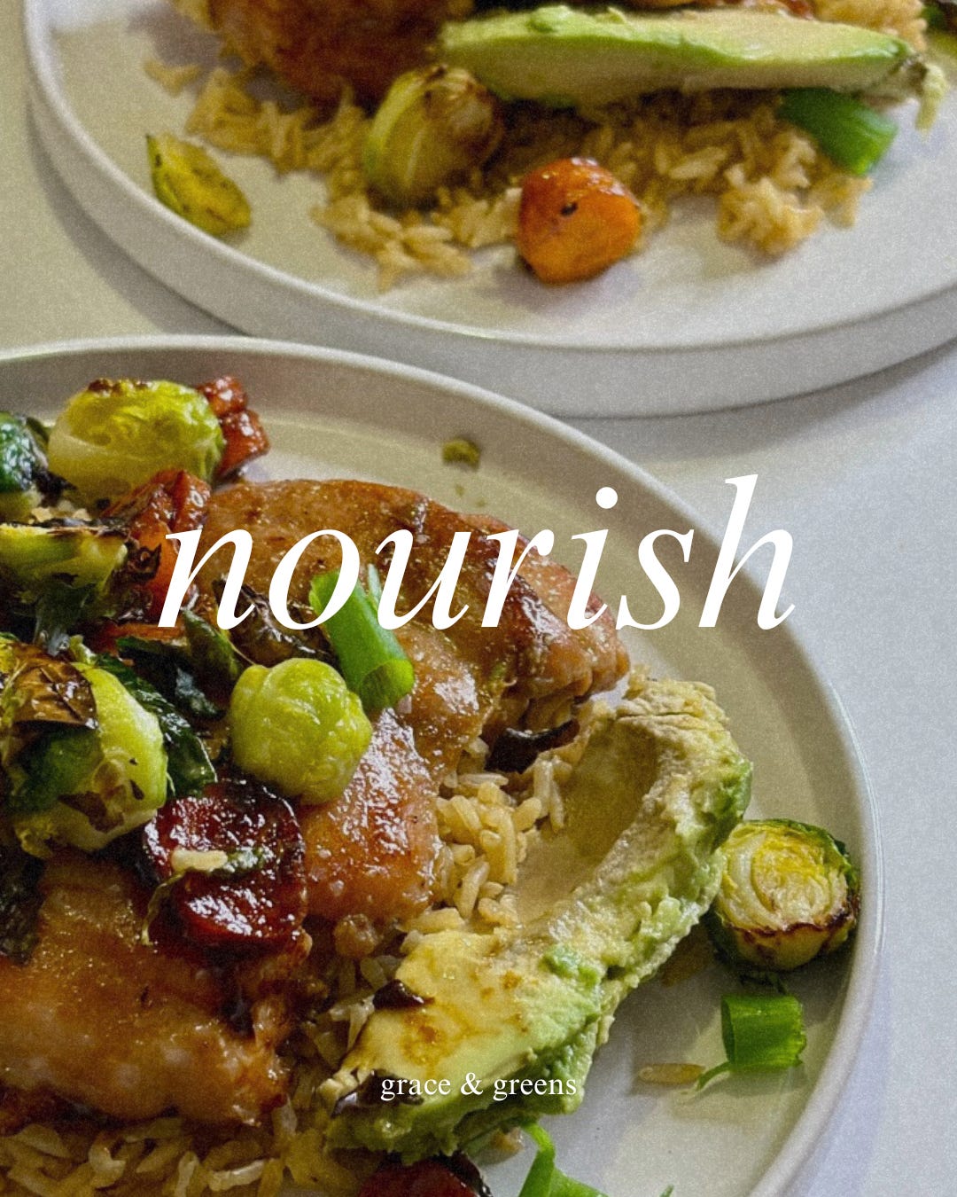 nourish graphic with whole foods plate