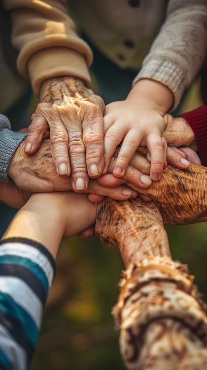 Free Generations Holding Hands Image - Family, Hands, Generations ...