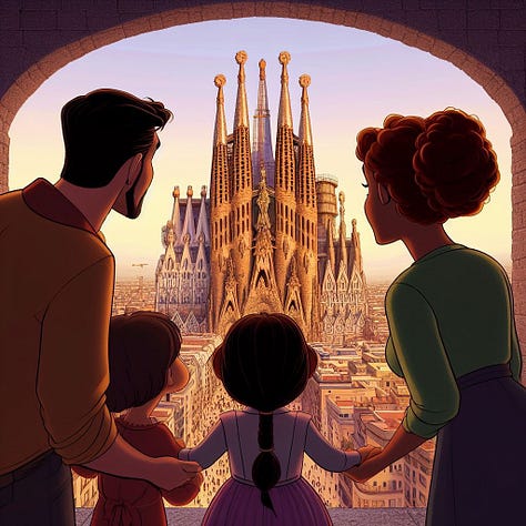 Imatges de Catalunya generades per IA amb estil Disney
