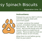 Recipe ~ Mooch Pooch Cheesy Spinach Biscuits