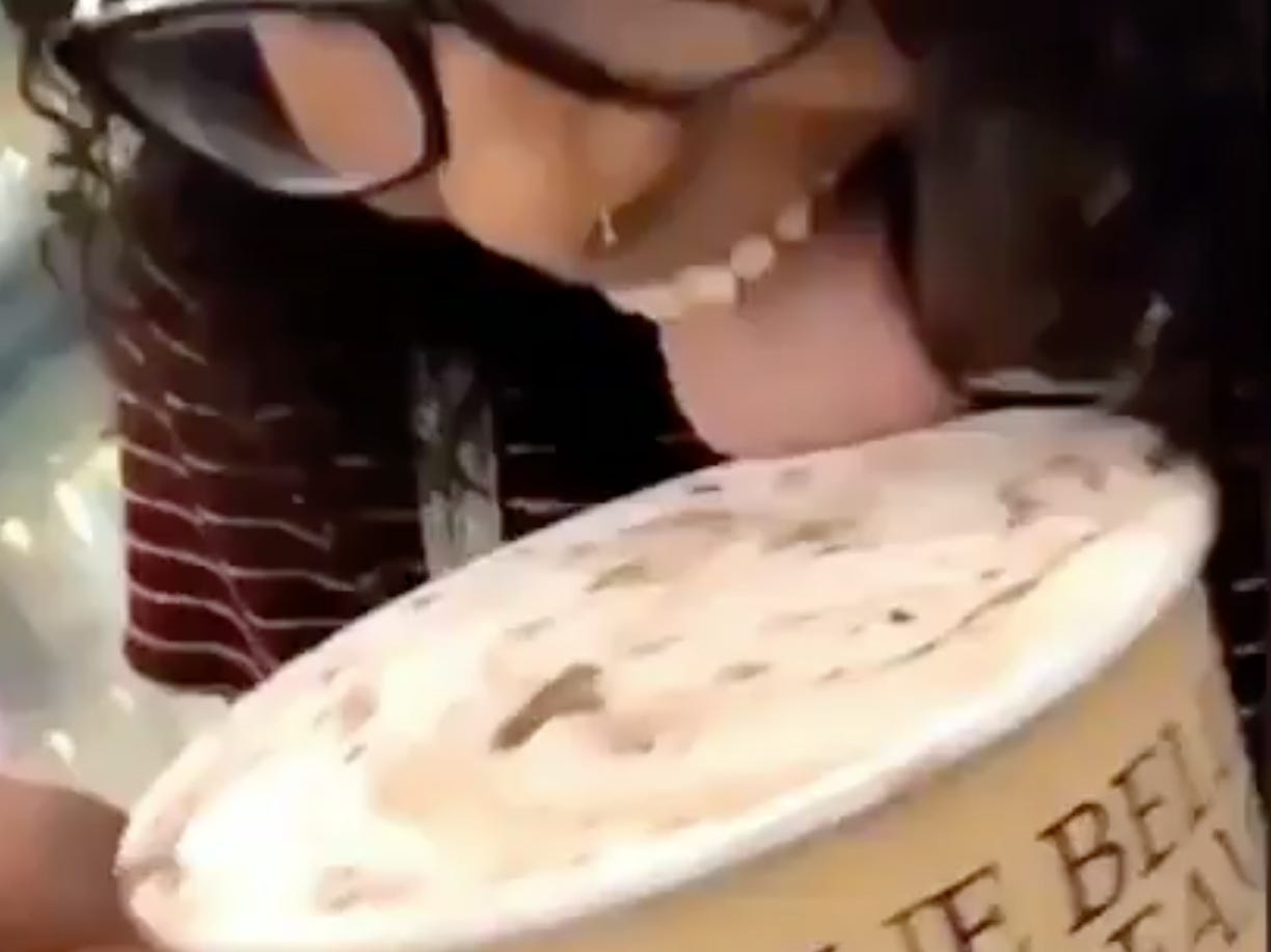 Woman Who Licked Blue Bell Ice Cream Tub And Put It Back Could Face Charges  : NPR