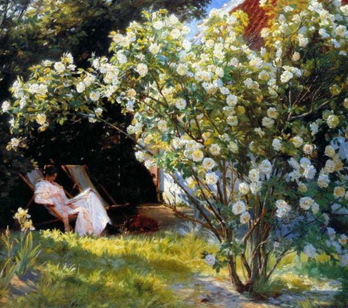Marie in the Garden (The Roses) - Peder Severin Kroyer - WikiArt.org
