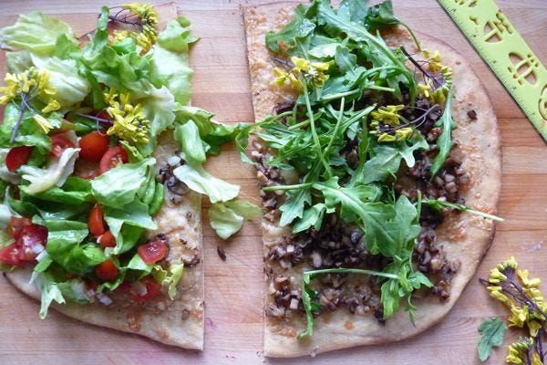 flowered pizza