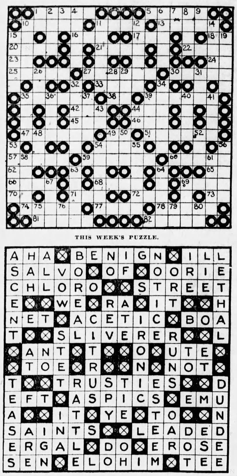 1924: the year in crosswords (3 of 4) - t campbell's grid