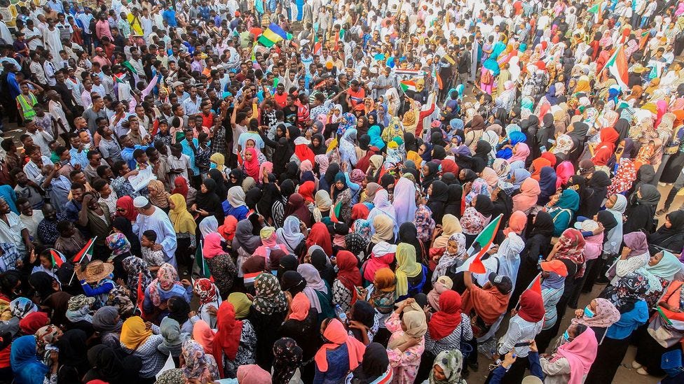 Protestors in Sudan (Credit: Getty Images) Protestors in Sudan (Credit: Getty Images)