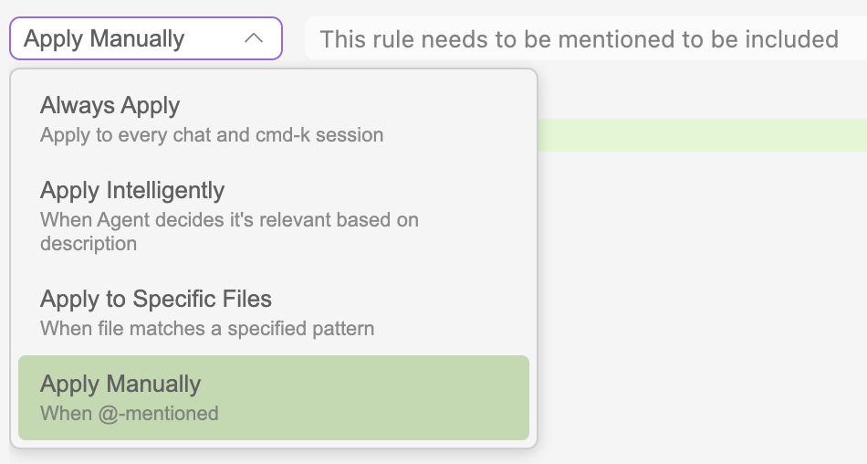 Cursor Rules Options Cursor Rules Options