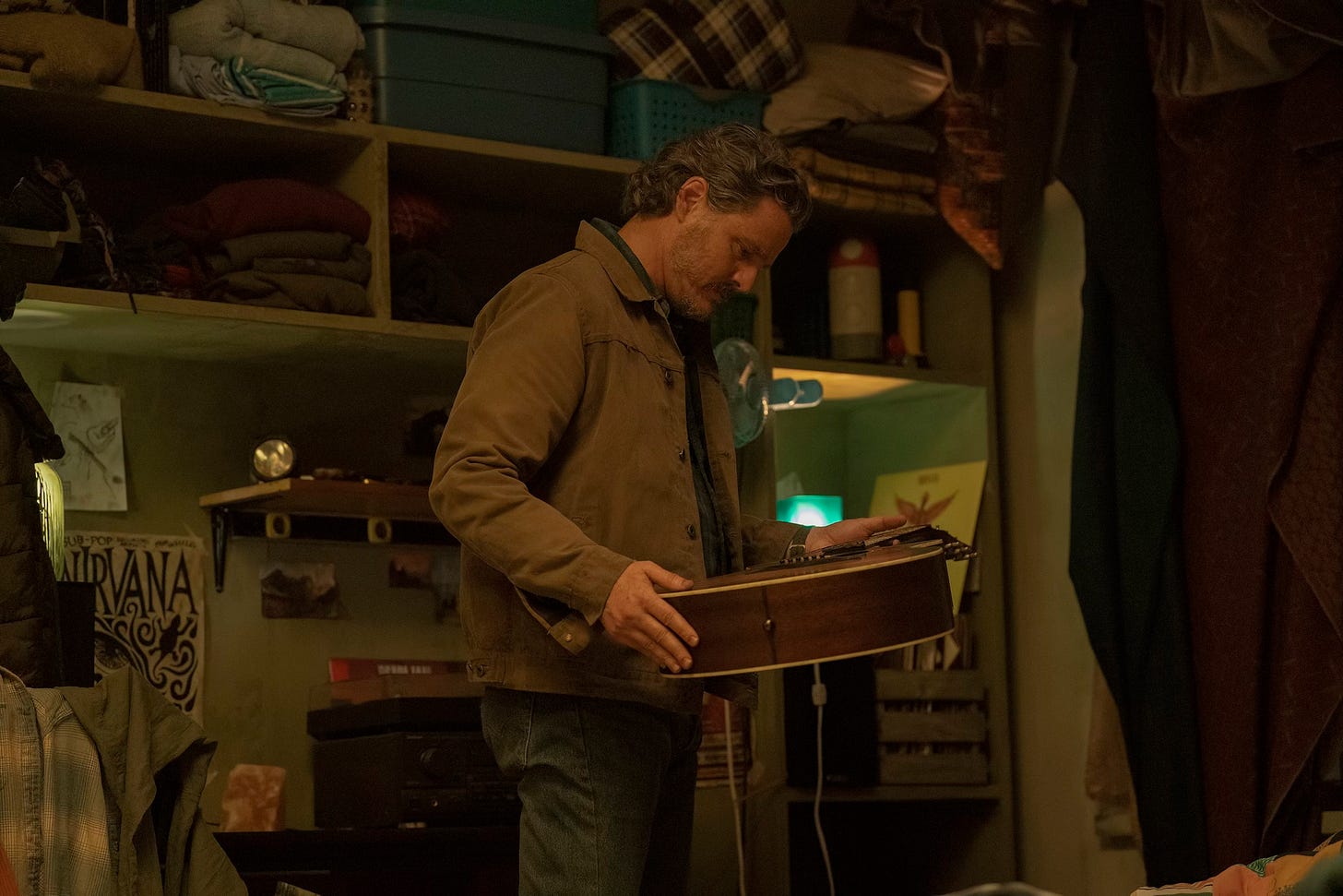 Pedro Pascal as Joel in The Last of Us Season 2, Episode 1, “Better Days.”