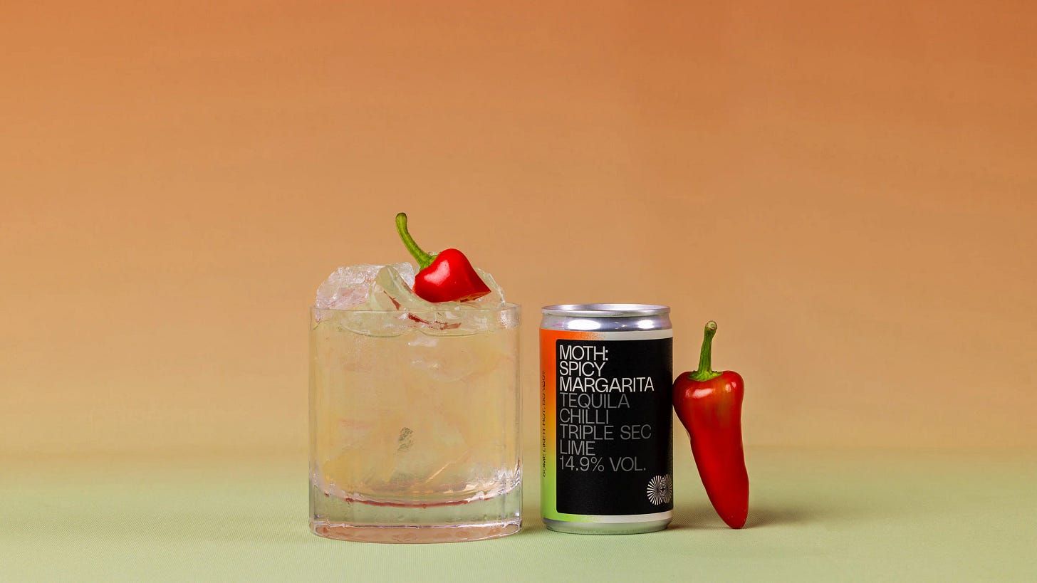 Moth Drinks Spicy Margarita cans
