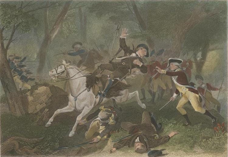 The Death of British Major Patrick Ferguson at the Battle of Kings Mountain During the American Revolutionary War, October 7, 1780, 1863 - Alonzo Chappel