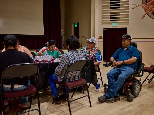 People sitting at a table.