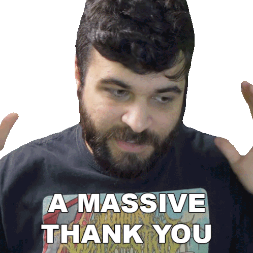 A Massive Thank You Andrew Baena Sticker