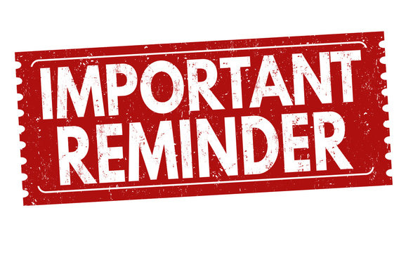 Important reminder sign or stamp Stock Vector | Adobe Stock