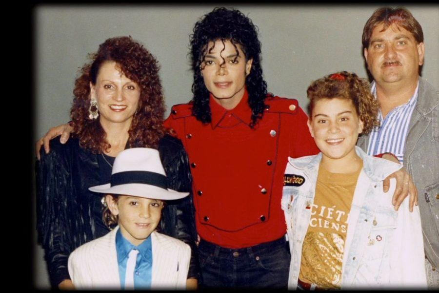 James Robson family with Michael Jackson from Leaving Neverland James Robson family with Michael Jackson from Leaving Neverland