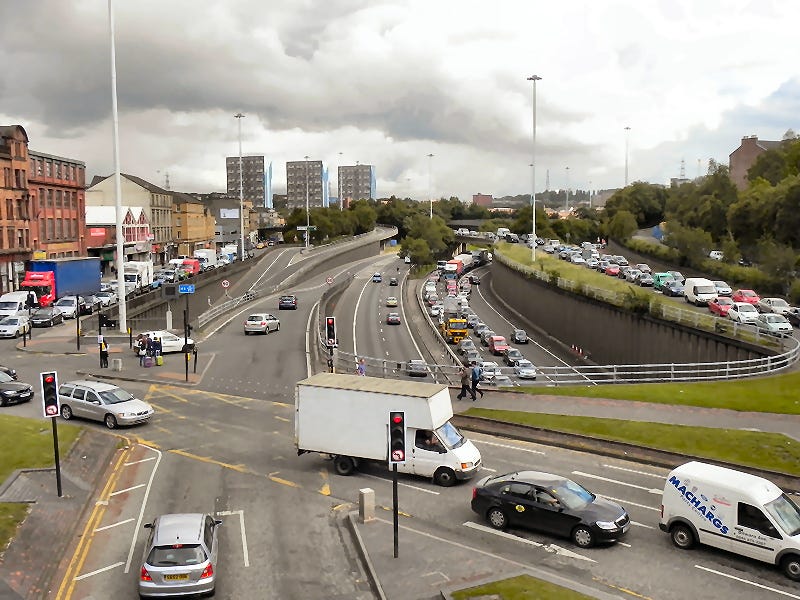 Photograph of the M8 in Glasgow, 2010 Photograph of the M8 in Glasgow, 2010