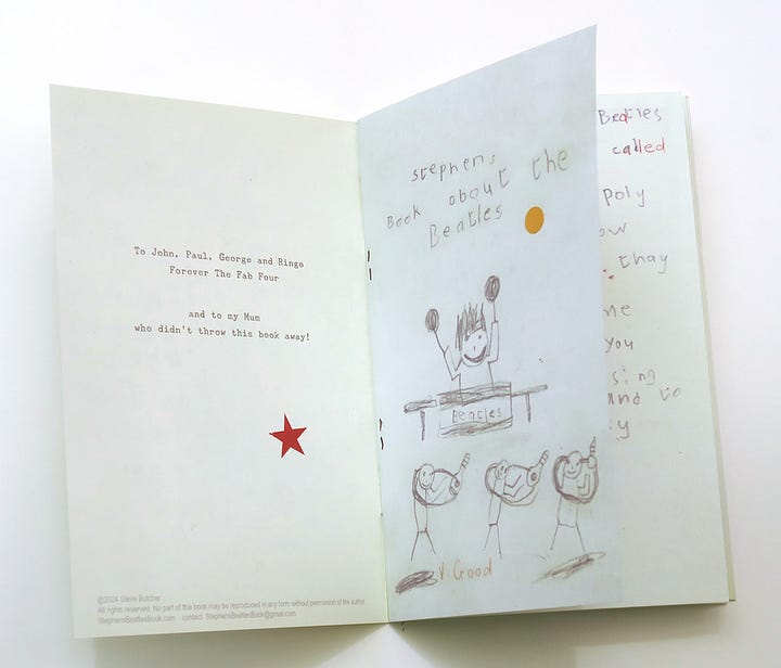 Book about the Beatles - open pages