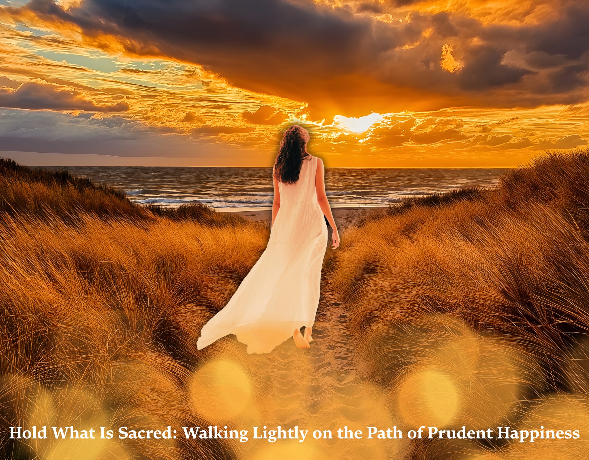 Soft sunlight on a quiet path symbolizing the spiritual journey and St. Clare of Assisi's prayer to walk lightly in faith. Hold What Is Sacred: Walking Lightly on the Path of Prudent Happiness  Discover the ancient wisdom of St. Clare of Assisi and how her prayer invites us to live with grounded joy and unwavering faith