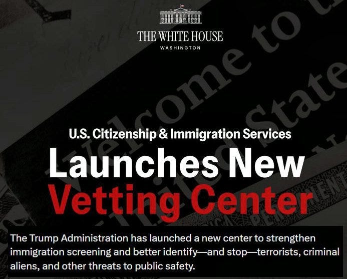 President Trump Launches New Specialized Vetting Center to Identify Threats to Public Safety