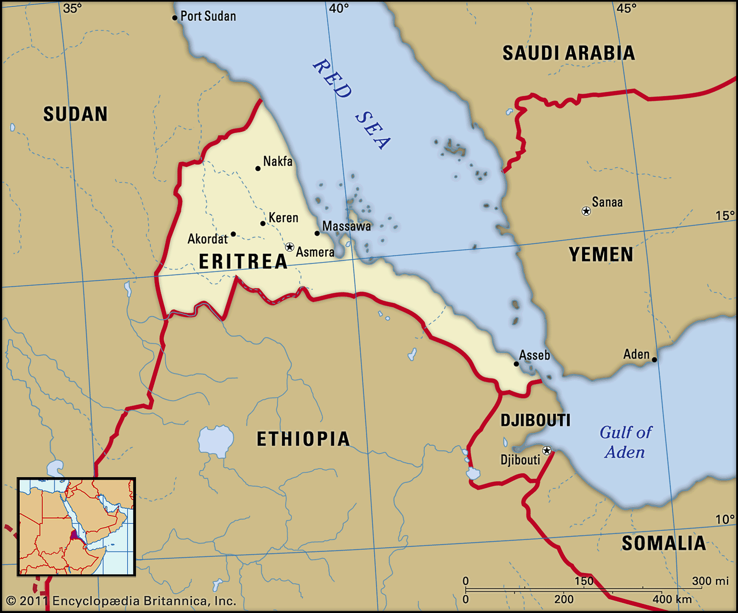 Eritrea | History, Flag, Capital, Population, Map, & Facts ...