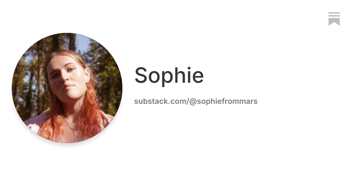 Sophie | Substack