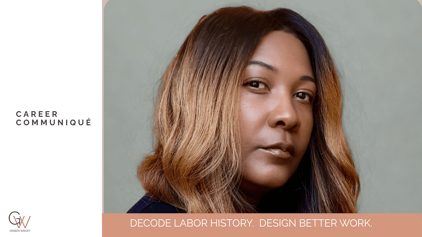 Portrait of Geneèn Wright, workforce anthropologist and career strategist, looking directly at the camera with a calm, steady expression. Portrait of Geneèn Wright, workforce anthropologist and career strategist, looking directly at the camera with a calm, steady expression.