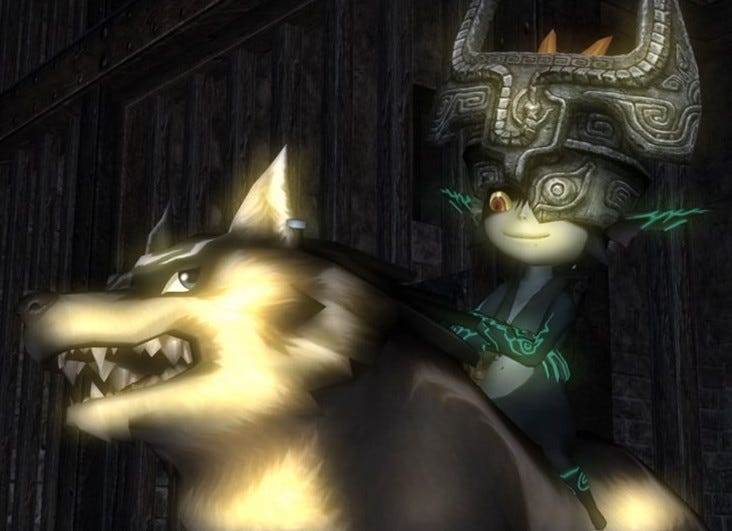 Wolf Link and Midna Wolf Link and Midna