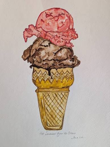 Some of my Artwork Ice Cream on a sunny day! ❤️🍦