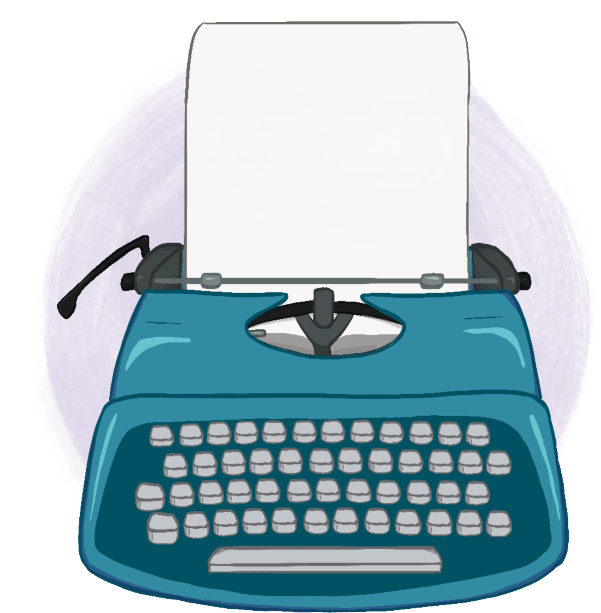 sketch of typewriter
