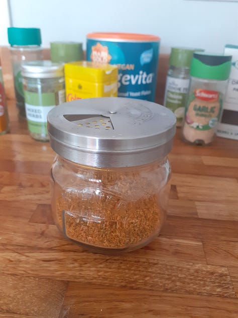Images of step by step to make savoury spice blend