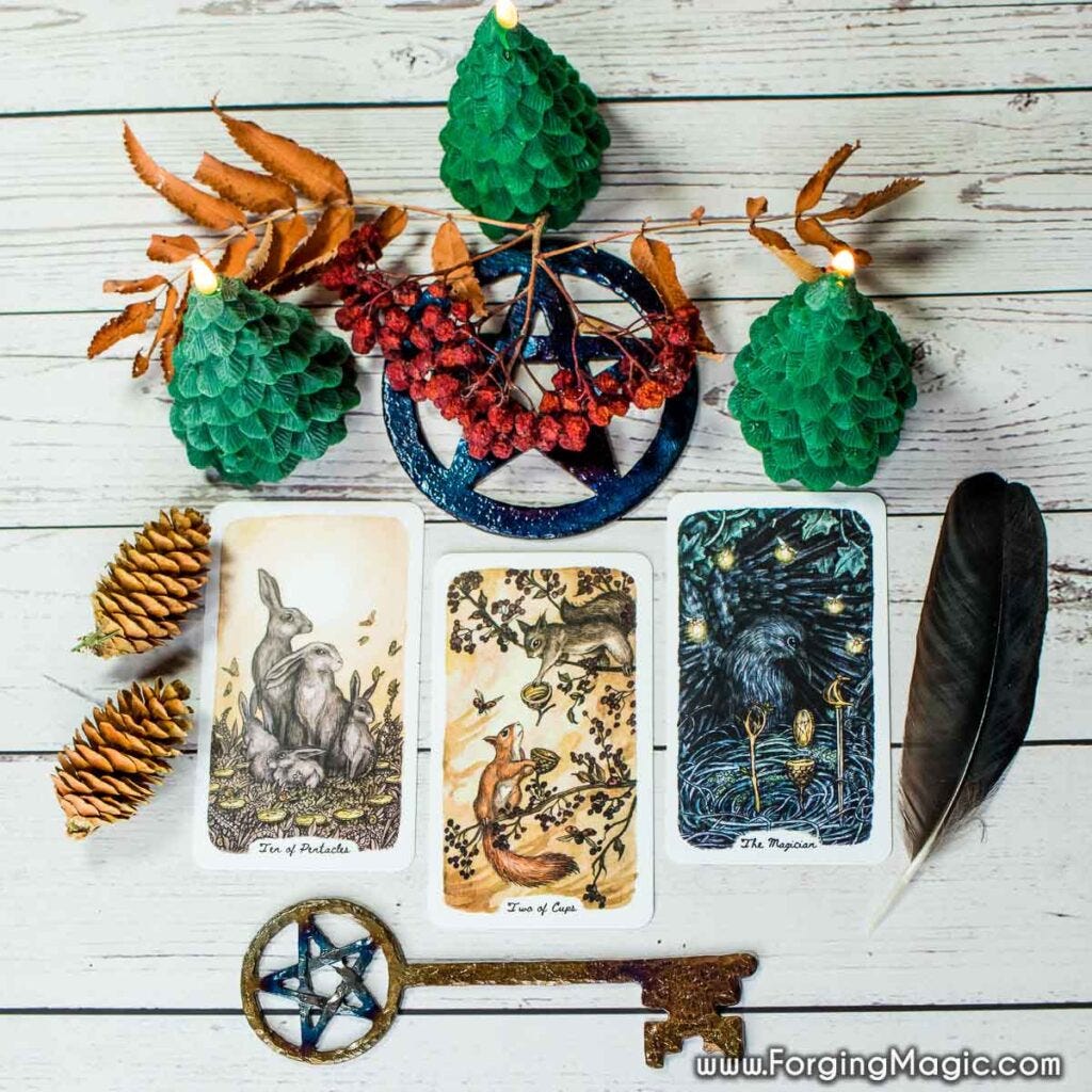Oak Ash & Thorn Tarot Deck Greeting Spread