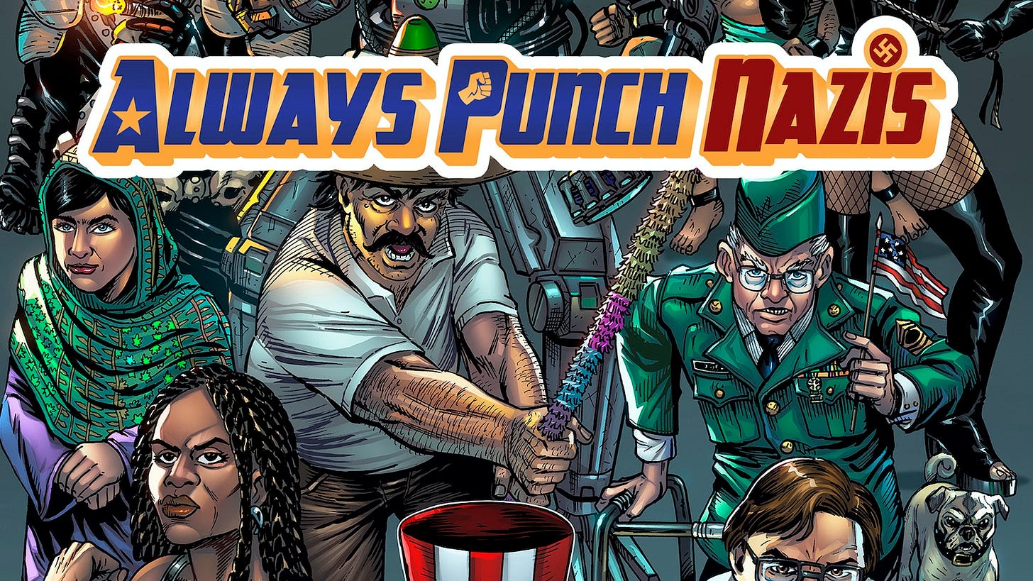 A 44-page, comic book anthology about our country's battle against racism. Join the fight with this satirical graphic novel. A 44-page, comic book anthology about our country's battle against racism. Join the fight with this satirical graphic novel.