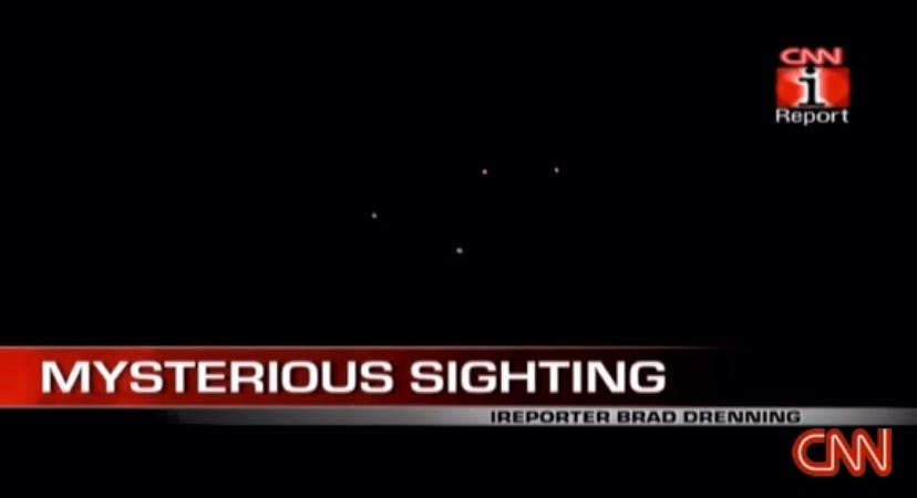 TV news report: "MYSTERIOUS SIGHTING"