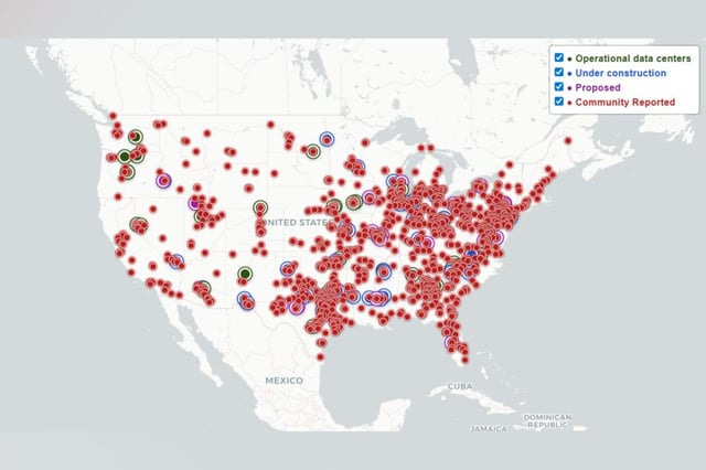 r/technology - Erin Brockovich launches map of over 4,200 data centres in the US, appeals for local communities to report environmental impact and other costs