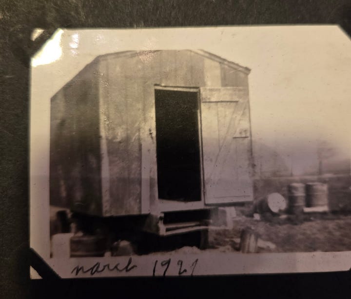Images of Russell's vamily caravans over the last century.
