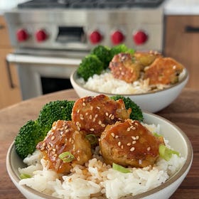 Sweet and Sour Chicken Meatball Bowl